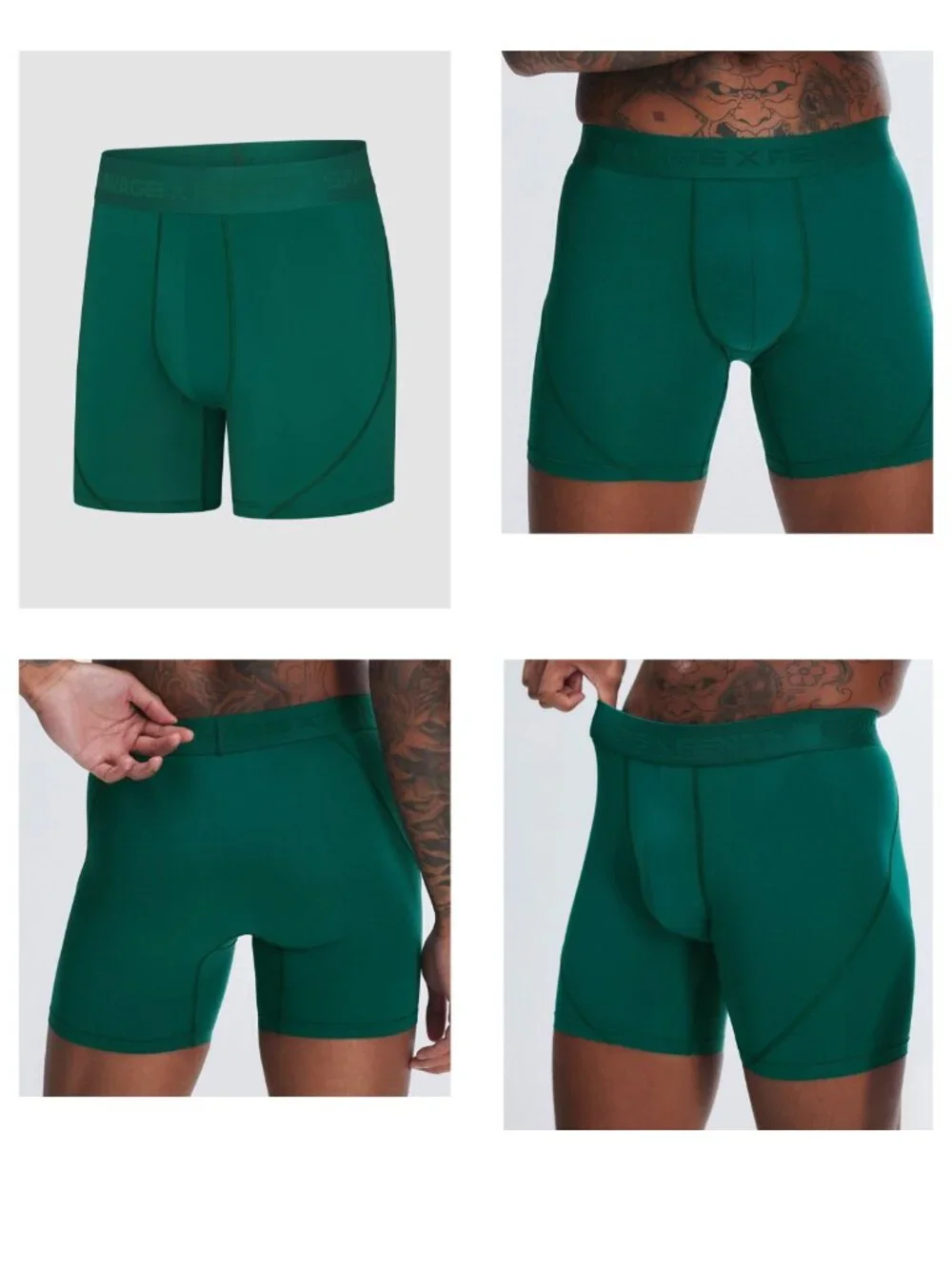 New Savage x Fenty Shadow Fit Boxer Briefs Green Size XXXL